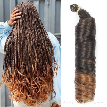Spiral Curl Wavy Braiding Hair Attachments Synthetic Braids Curly Hair Extensions Cheap Extension Wavy Braiding Attachment
